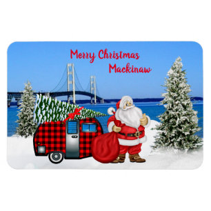 Réfrigérateur de Mackinaw City Magnet de Noël
