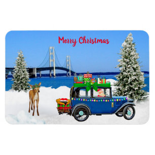 Réfrigérateur de Mackinaw City Magnet de Noël