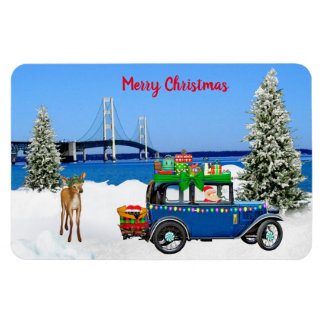 Réfrigérateur de Mackinaw City Magnet de Noël