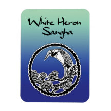 Réfrigérateur Héron Blanc Sangha Magnet 3x4"