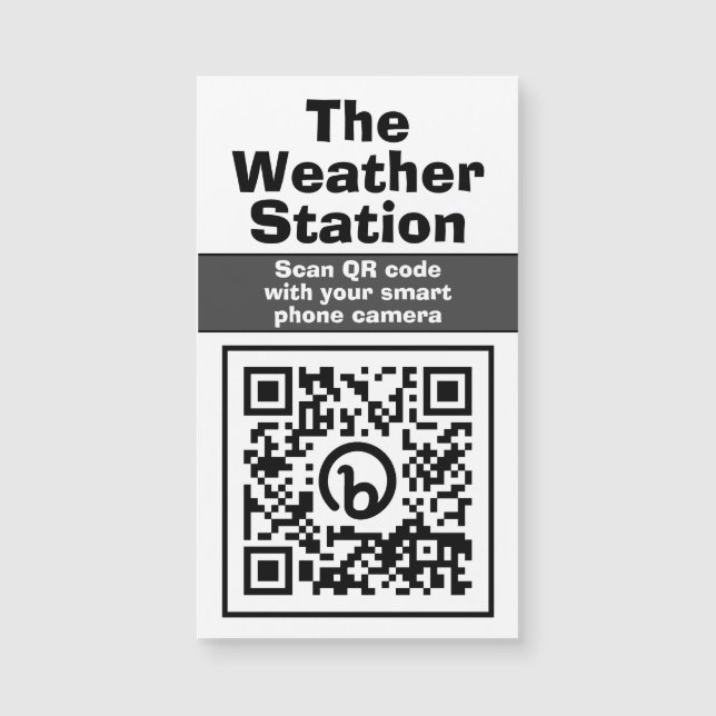Réfrigérateur Magnet Check Météo QR Code (Devant)