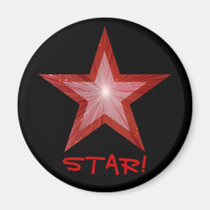 réfrigérateur Red Star 'STAR' aimant rond noir