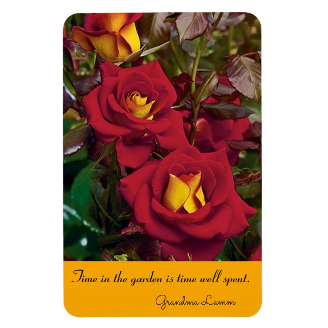 Refrigerator Magnet Rose Garden (Vertical)