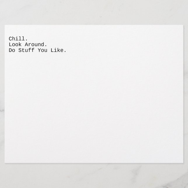 Refroidissez. Regarde Autour. (Devant)