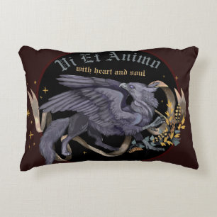 Regal Argent Griffin Accent Coussin
