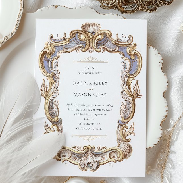 Regal Baroque Flourd Suite Faire-part de mariage (Créateur téléchargé)