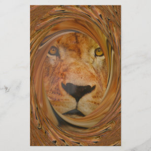 Regal Lion's Face Whirl Artwork Art motif