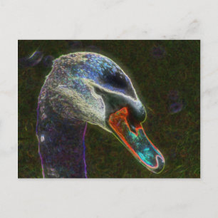 Regal Swan Art numérique Nature Photocard Carte po