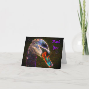 Regal Swan Nature Art Carte de remerciements