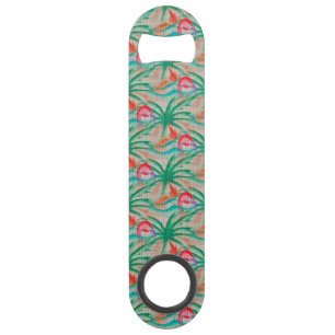 Regard de toile de jute de palmier de Flamant rose