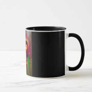 Regard d'huile d'antiquité de tasse de Keanu Jés