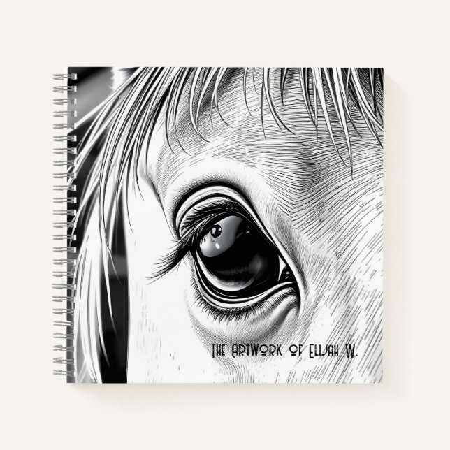 Regard Équin - Cahier à Dessin en Spirale (Devant)