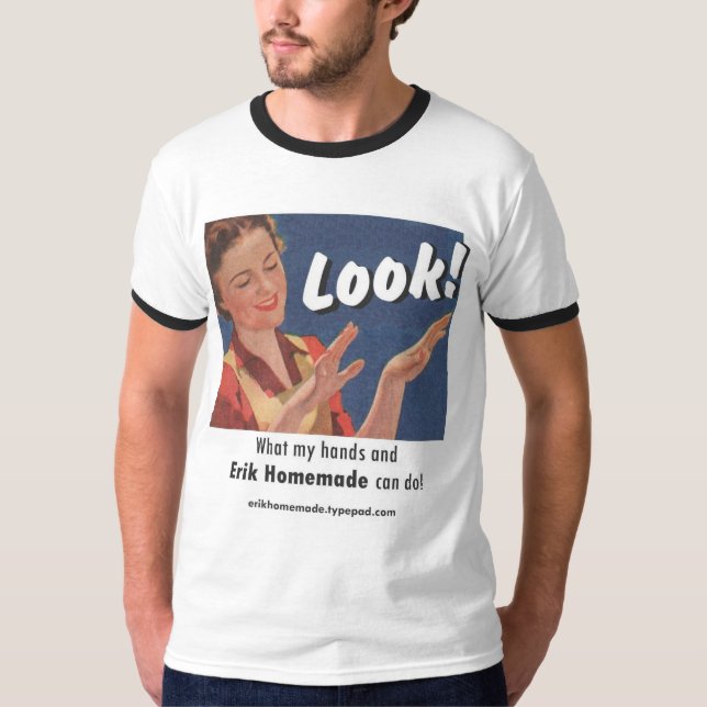Regard fait maison d'Erik "!" T-shirt de souvenir (Devant)