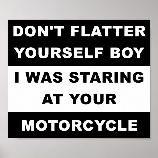 Regardant Votre Affiche Drôle de Moto (Devant)