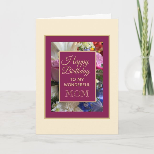 Regarde ! Bonne carte de voeux d'anniversaire mama (Devant)