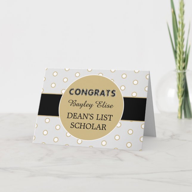 Regarde ! Carte de félicitations pour les boursier (Devant)