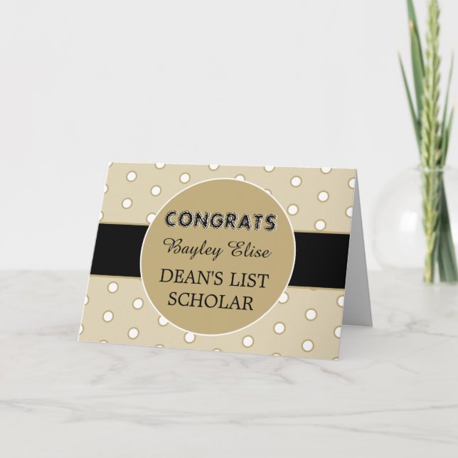 Regarde ! Carte de félicitations pour les boursier (Devant)