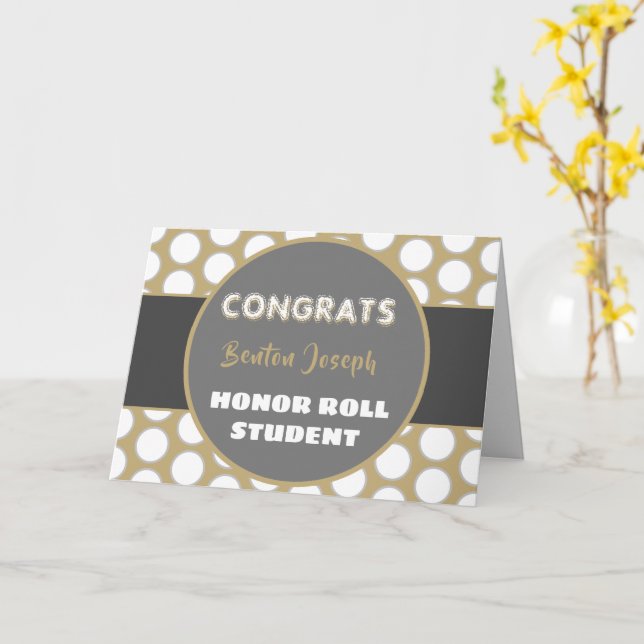 Regarde ! Carte Honor roll Congrats (Fleur jaune)