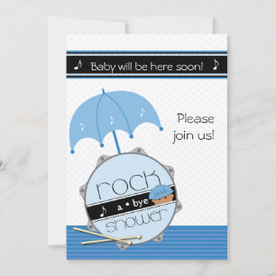 Regarde le monde, ici je tambour ! Invitation Baby