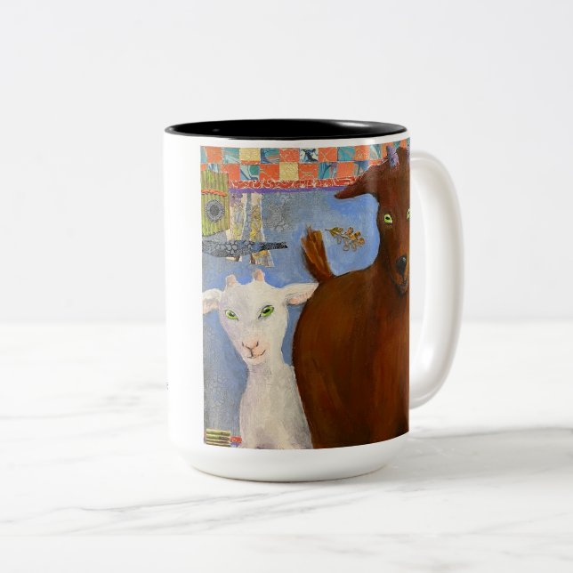 Regarde-moi ! Chèvre Mug - chèvres amusantes avec  (Devant droit)