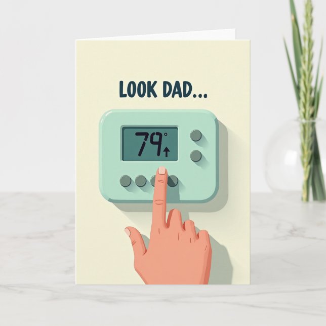 Regarde Papa Carte Graphique Drôle (Devant)