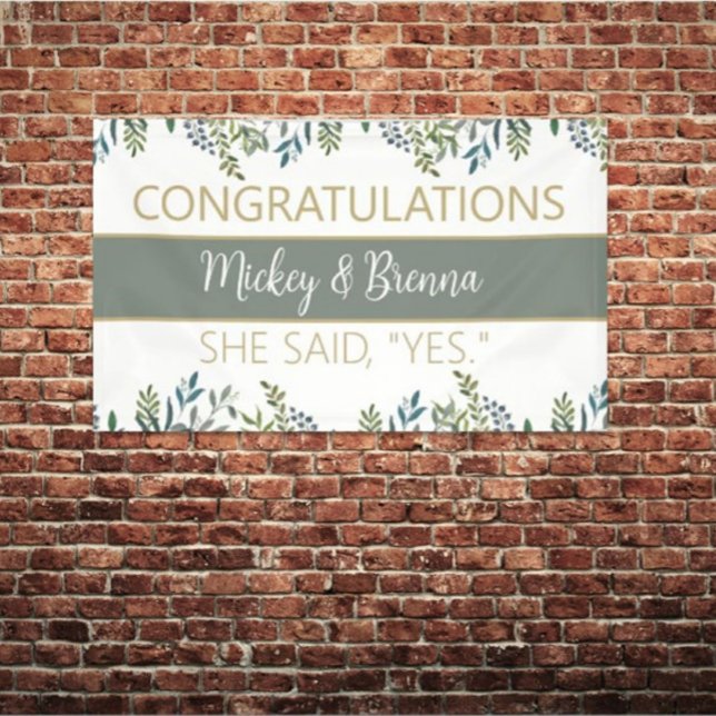 Regarde Parfait ! Bannière fiançailles personnalis (Créateur téléchargé)