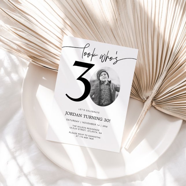 Regarde qui a 30 ans | Invitation photo pour les 3 (Créateur téléchargé)