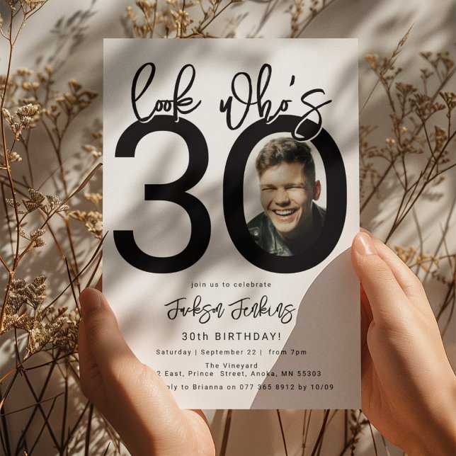 Regarde qui a 30 ans | Invitation pour les 30 ans  (Créateur téléchargé)