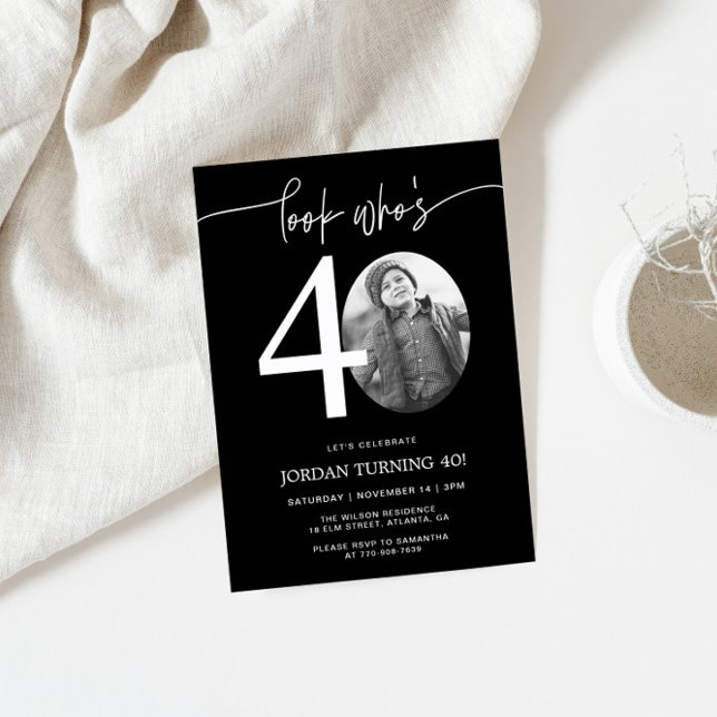 Regarde qui a 40 ans | Invitation d'anniversaire 4 (Créateur téléchargé)