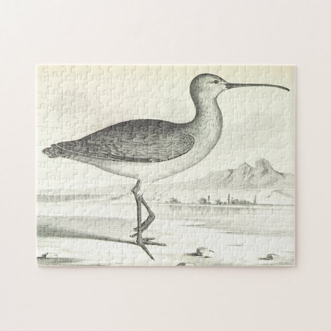 Regarde vintage, Oiseau debout au sol Puzzle (Horizontal)