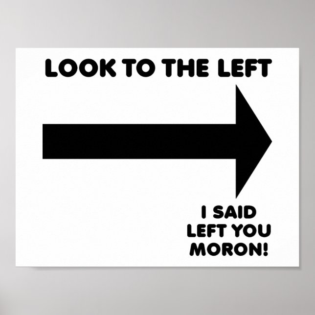 Regardez gauche Drôle Poster (Devant)