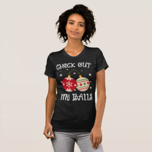 regardez mes couilles, T-shirt de Noël Dirty Funny