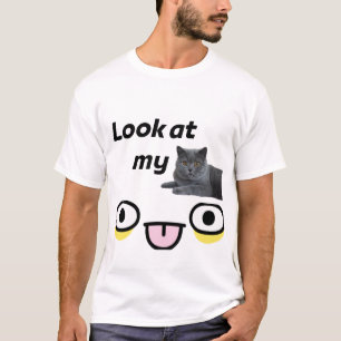 Regardez Mon Chat T-Shirt Drôle Cadeau Idée Pour L