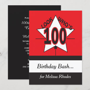 Regardez qui a 100 ans  100e invitation