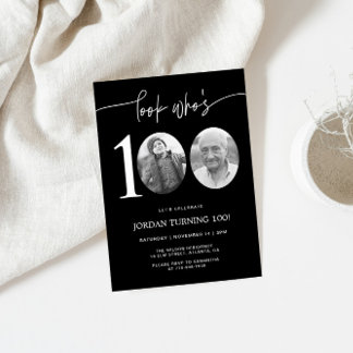 Regardez qui a 100 ans | Invitation d'anniversaire