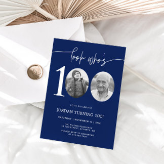 Regardez qui a 100 ans | Invitation pour les 100 a