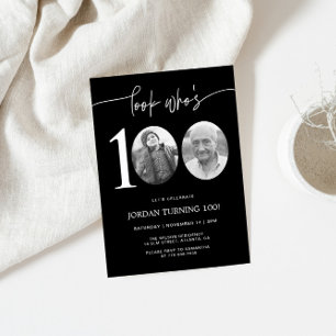 Regardez qui a 100 ans   Photo Invitation du 100e 