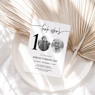 Regardez qui a 100 ans   Photo Invitation du 100e 