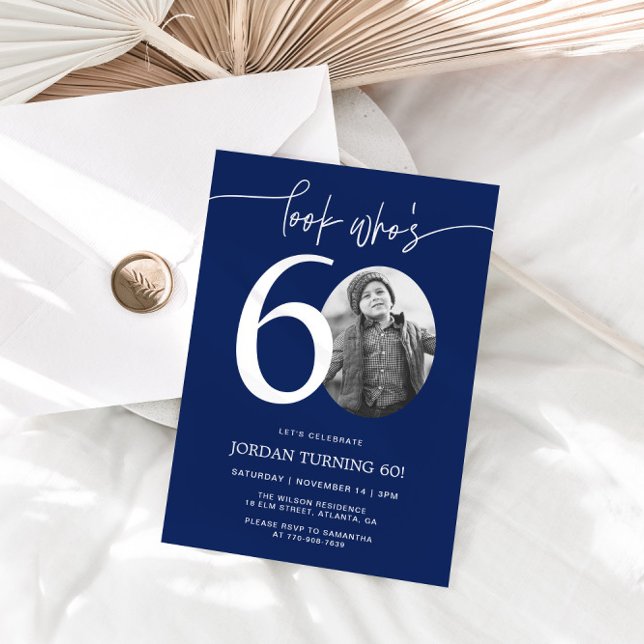 Regardez qui a 60 ans | Invitation 60e anniversair (Créateur téléchargé)