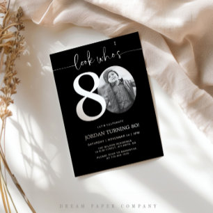 Regardez qui a 80 ans Invitation d'anniversaire
