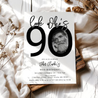 Regardez qui a 90 ans | Invitation photo pour 90e
