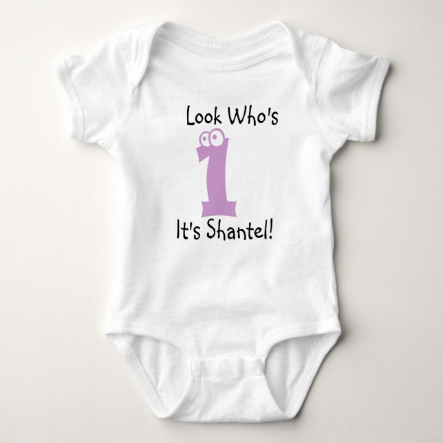 Regardez qui est 1 Tshirt d'anniversaire personnal (Devant)