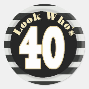 Regardez qui est 40 Stickers Anniversaire