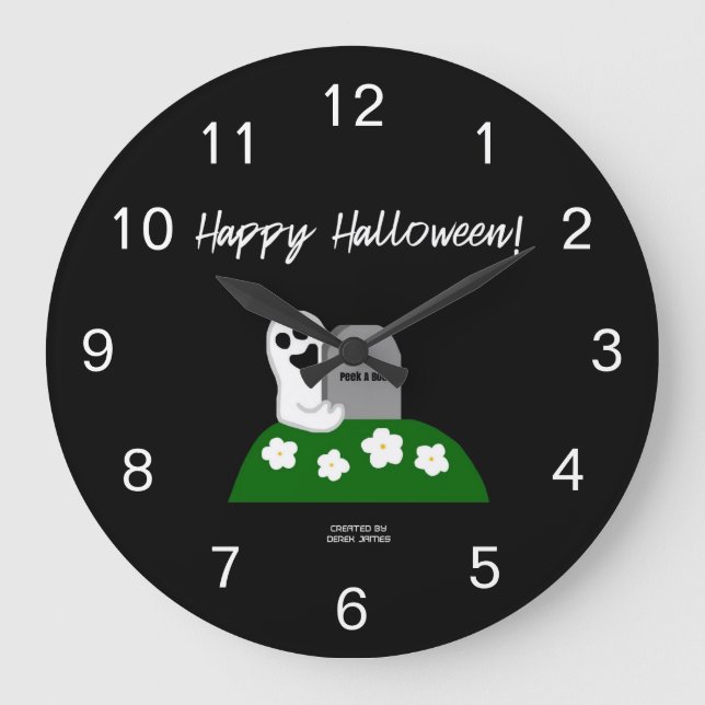 Regardez Une Horloge Mur Acrylique De Fantôme De B (Recto)