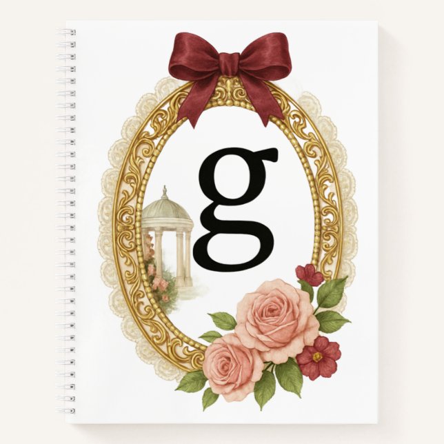 Regency Art Letter G Luxury Monogram Journal (Devant)
