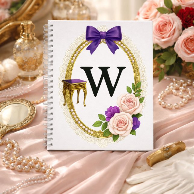 Regency Art Letter W Luxury Monogram Journal (Créateur téléchargé)