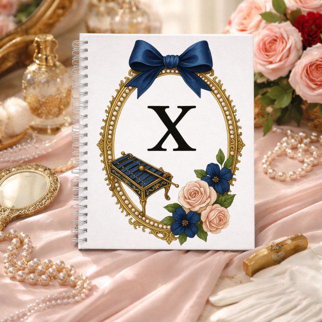 Regency Art Letter X Luxury Monogram Journal (Créateur téléchargé)