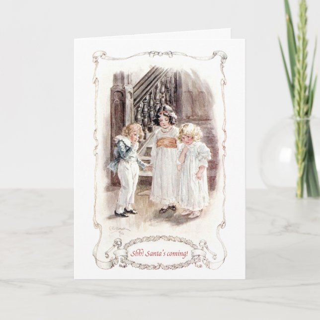 Regency Enfants Santa Claus Carte de Noël (Devant)