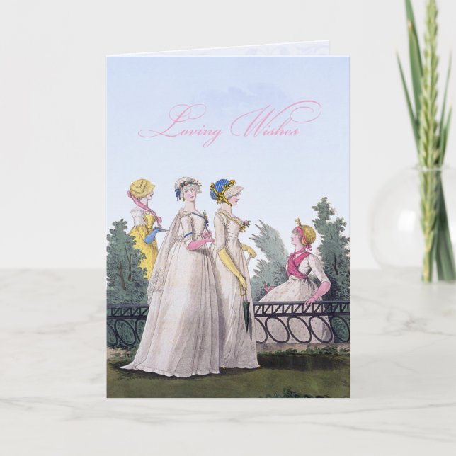 Regency Fashion Bonne Carte de voeux d'anniversair (Devant)