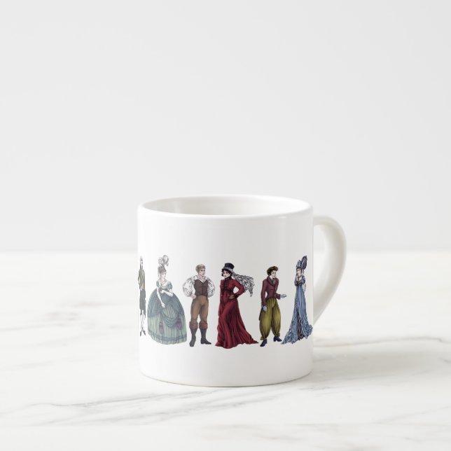 Regency Fashion Jane Austen Espresso ou Tea Mug (Devant droit)